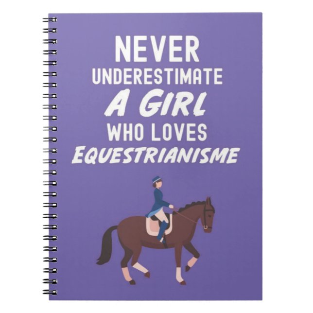 Caderno Espiral Presentes de Equestre Rosa Fofo para Bebês e Menin (Frente)