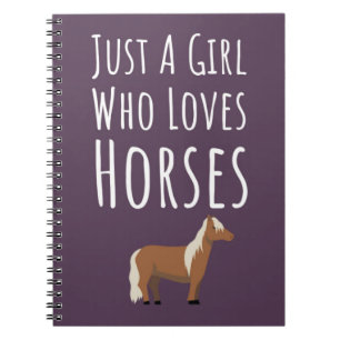 Caderno Espiral Presentes de Equinos Rosa Fofo Para Meninas Bebês