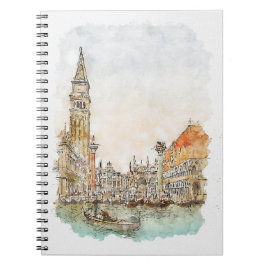 Caderno Espiral presentes de férias em veneza, venezia, itália