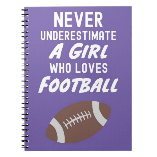 Caderno Espiral Presentes De Futebol Girly Golf Para Meninas Menin (Frente)