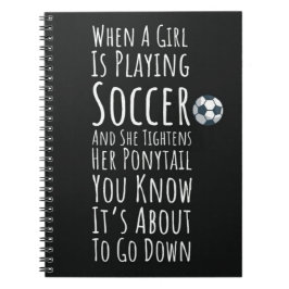 Caderno Espiral Presentes de Futebol para Meninas Jogadoras de Tim