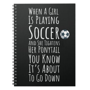 Caderno Espiral Presentes de Futebol para Meninas Para Ela Jogador