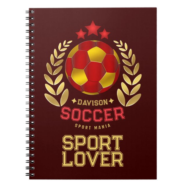 Caderno Espiral presentes de futebol para meninos (Frente)