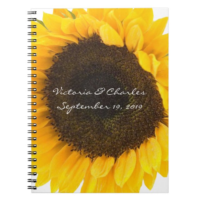 Caderno Espiral Presentes de girassol (Frente)
