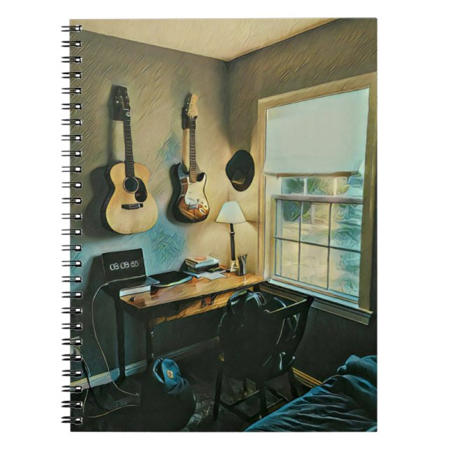 Caderno Espiral Presentes de guitarra para namorada (Frente)