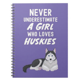 Caderno Espiral Presentes de Husky Rosa Fofo para Bebês Meninas Cr