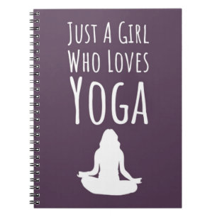 Caderno Espiral Presentes de Ioga Rosa Fofo para Meninas para Cria