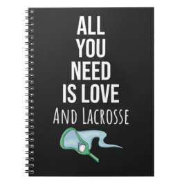 Caderno Espiral Presentes de Lacrosse Fofos para Jogadores de Equi