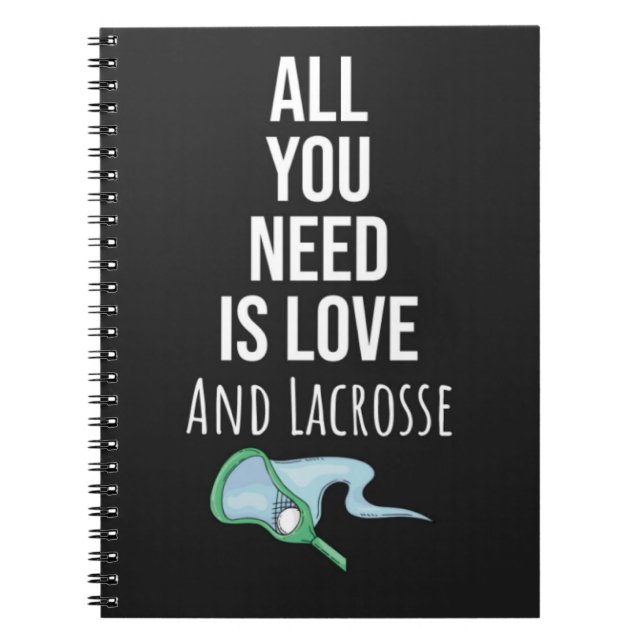 Caderno Espiral Presentes de Lacrosse Fofos para Jogadores de Equi (Frente)