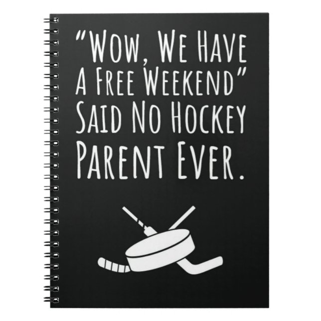 Caderno Espiral Presentes de Mãe de Hockey Filhos Pai Avô Avó (Frente)