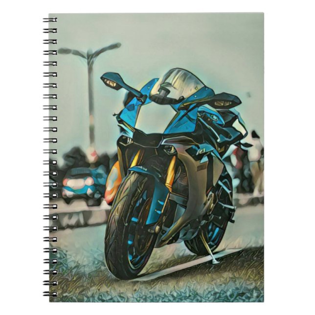 Caderno Espiral presentes de motocicleta para ele (Frente)