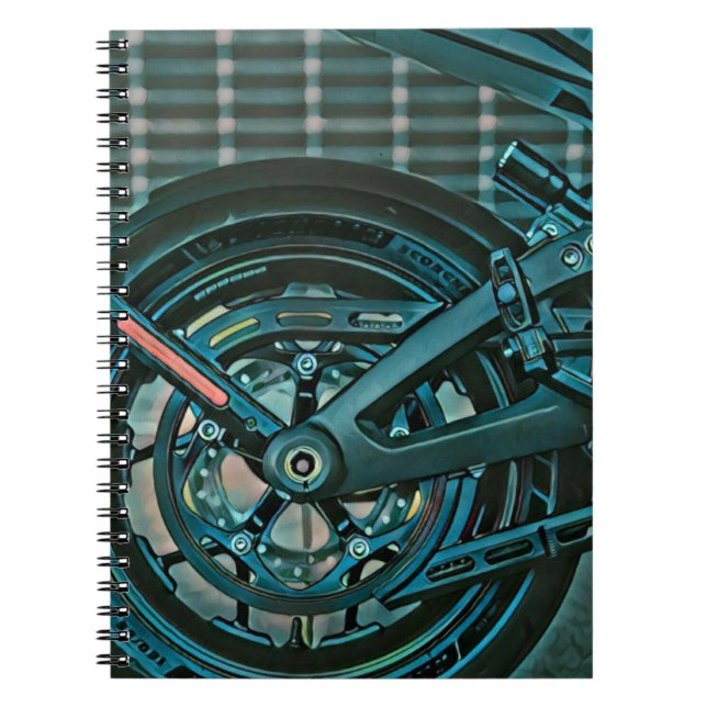 Caderno Espiral Presentes de motociclista (Frente)
