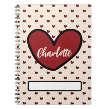 Presentes de papelaria com padrão de coração doce 