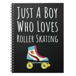 Caderno Espiral Presentes de Patins em Linha Para Meninos Para Cri