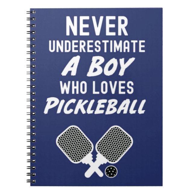 Caderno Espiral Presentes de Pickleball para Notebook Esportivo de (Frente)