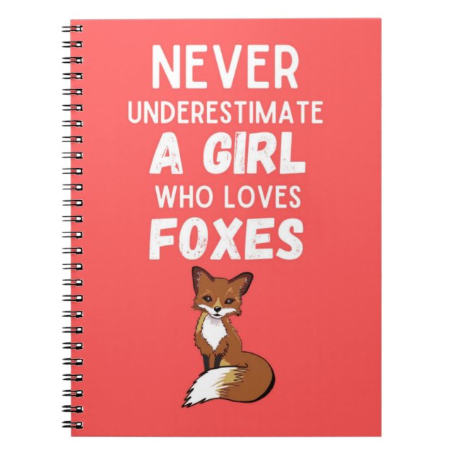 Caderno Espiral Presentes de Raposa Fofa para Meninas Bebês para C (Frente)