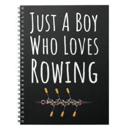 Caderno Espiral Presentes de Remo para Meninos Remador para Crianç