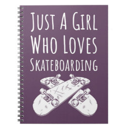 Caderno Espiral Presentes de Skateboard Rosa Fofo para Bebês Menin
