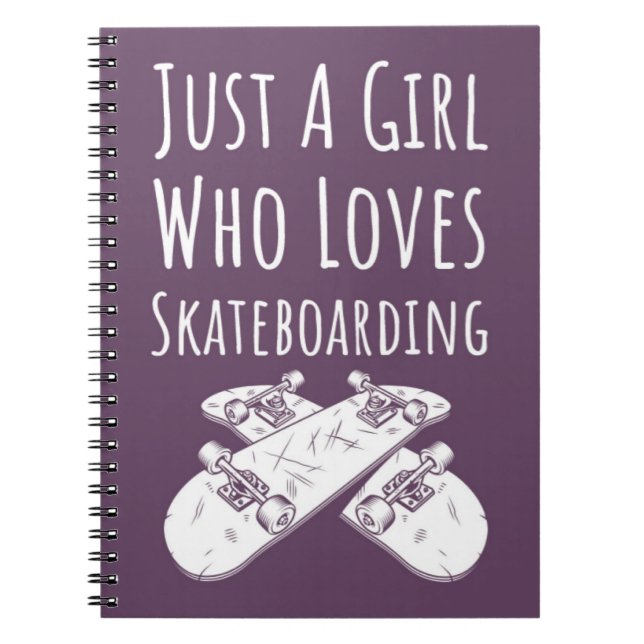 Caderno Espiral Presentes de Skateboard Rosa Fofo para Bebês Menin (Frente)