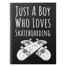 Caderno Espiral Presentes de Skateboarding Fofos Para Meninos Cria
