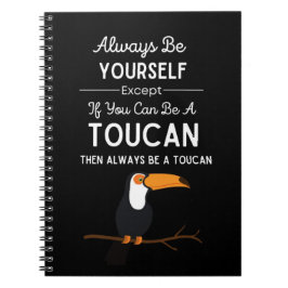 Caderno Espiral Presentes de Tucano Fofo Presentes de Pássaros da