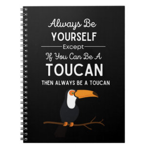Caderno Espiral Presentes de Tucano Fofo Presentes de Pássaros da
