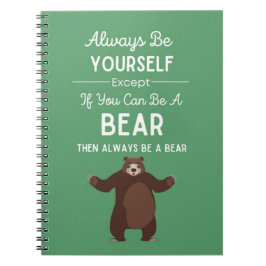 Caderno Espiral Presentes de Urso Fofo Humor Meme Piada Engraçada