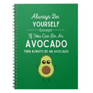 Caderno Espiral Presentes Divertidos de Abacate Verde Fofo Para Cr