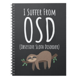 Caderno Espiral Presentes Divertidos de Preguiça Animais Fofos Hum