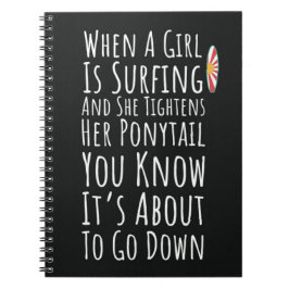 Caderno Espiral Presentes Divertidos de Surf para Ela Meninas Pran