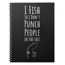 Caderno Espiral Presentes Divertidos Para Amantes da Pesca Pescado