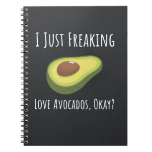 Caderno Espiral Presentes Divertidos Para Amantes de Abacate Vegan