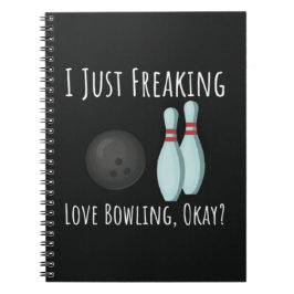 Caderno Espiral Presentes Divertidos Para Amantes de Boliche Humor