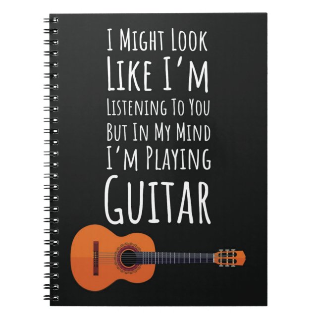 Caderno Espiral Presentes Divertidos Para Pessoas Que Tocam Guitar (Frente)