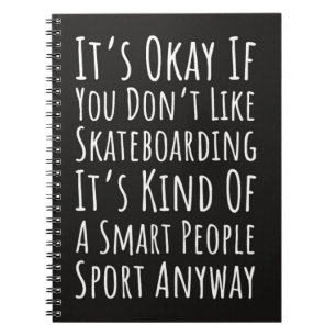 Caderno Espiral Presentes Divertidos Para Skateboarders Skater Ska