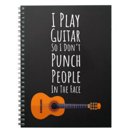 Caderno Espiral Presentes Divertidos Para Um Guitarrista Iniciante