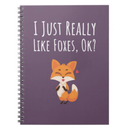 Caderno Espiral Presentes Divertidos Raposa Rosa Fofo Para Ela Par