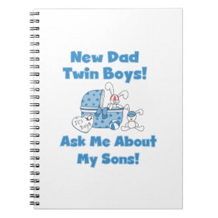 Caderno Espiral Presentes do Novo papai Twin Boys