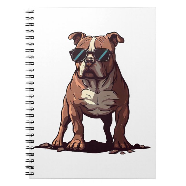 Caderno Espiral Presentes do proprietário Pitbull (Frente)