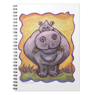 Caderno Espiral Presentes e Acessórios de Hipopótamo