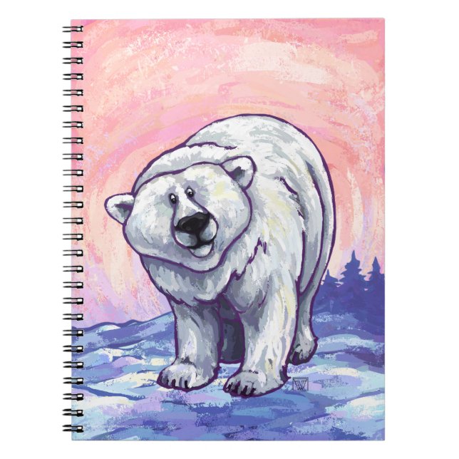 Caderno Espiral Presentes e acessórios do Urso Polar (Frente)