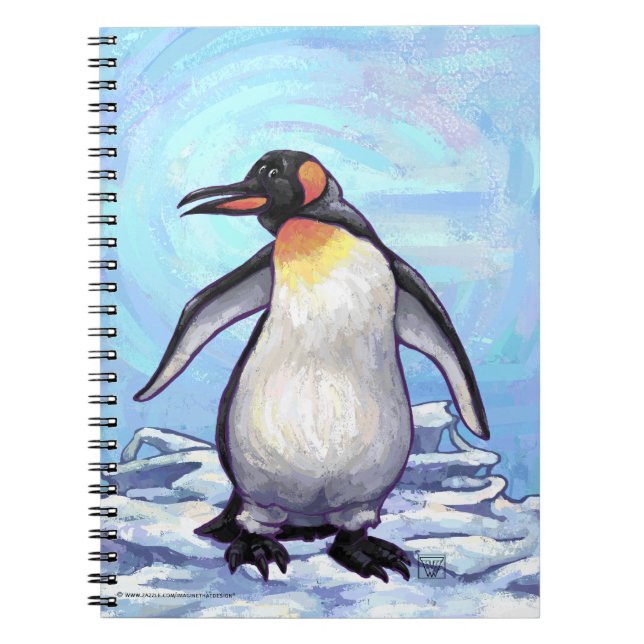 Caderno Espiral Presentes e acessórios para pinguins (Frente)