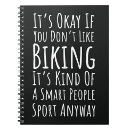 Caderno Espiral Presentes Engraçados de Ciclismo Humor de Biciclet