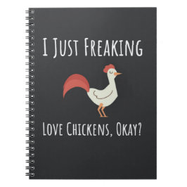 Caderno Espiral Presentes Engraçados de Frango Humor Hilário Piada