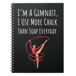 Caderno Espiral Presentes Engraçados de Ginástica Citação de Mulhe