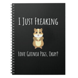 Caderno Espiral Presentes Engraçados de Porquinho-da-Índia Humor A
