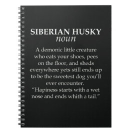 Caderno Espiral Presentes Engraçados do Husky Siberiano para Amant