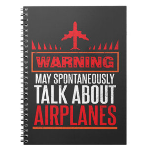 Caderno Espiral Presentes engraçados do piloto e dos aviões