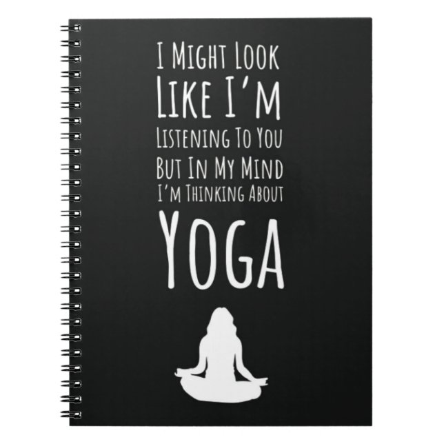 Caderno Espiral Presentes Engraçados Para Amantes De Yoga Para Ela (Frente)
