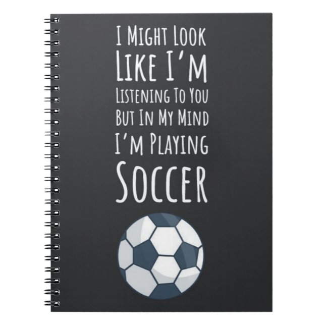 Caderno Espiral Presentes Engraçados Para Jogadores De Futebol Par (Frente)